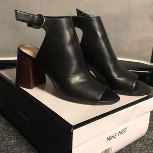 Black Leather Nine West Boots